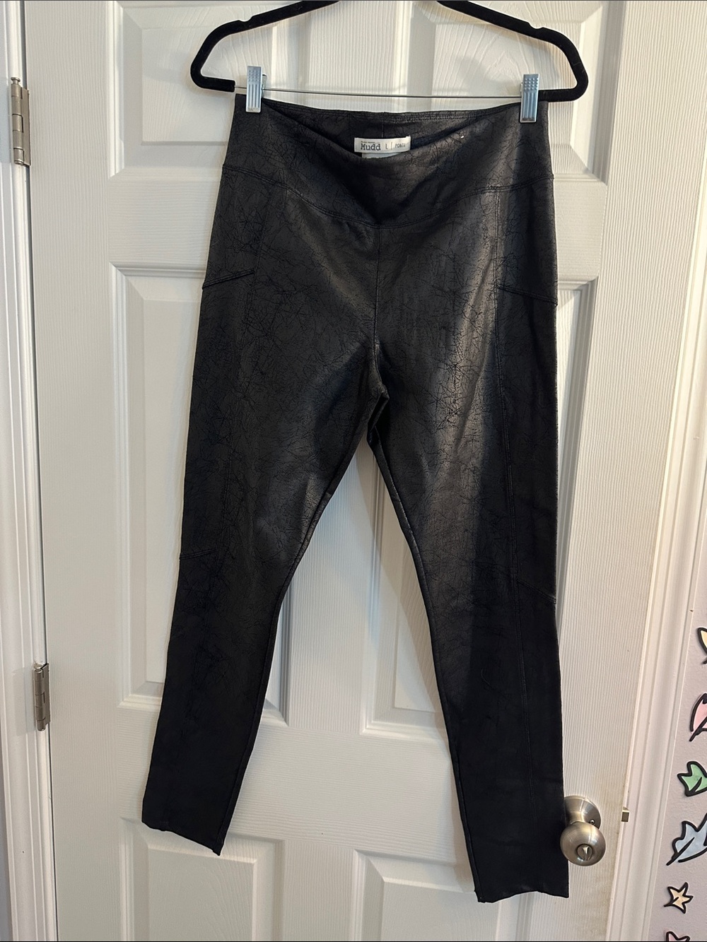 Mudd Black Faux-Leather Jeggings